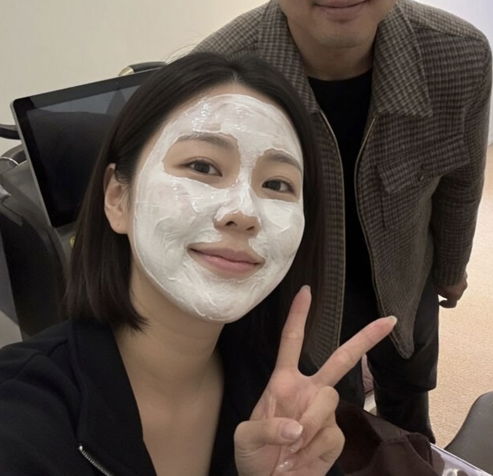 Jenna after her clinic visit in Seoul